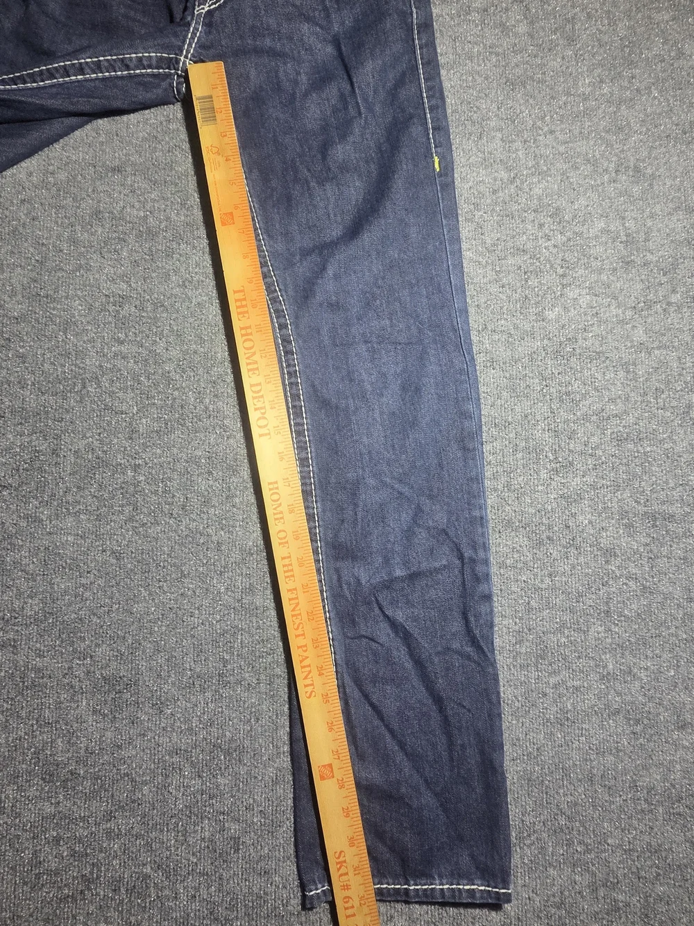 True Religion Men's Ricky Relaxed Straight Big T Jeans Blue Size 29x32